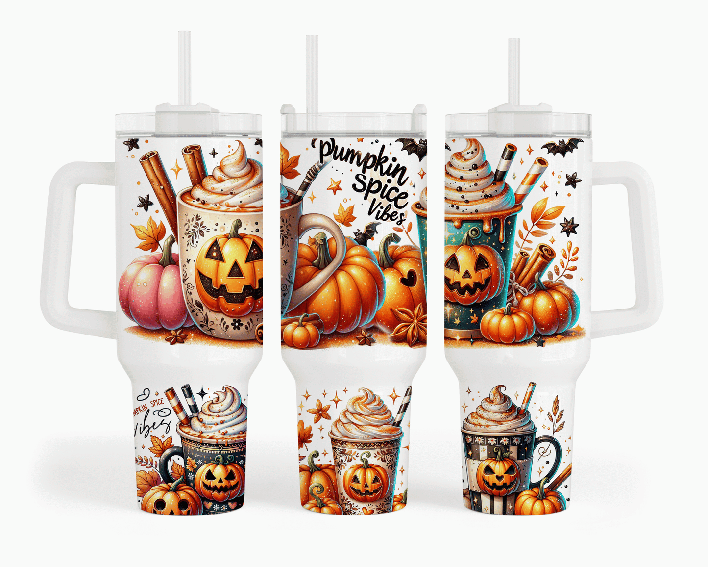 Pumpkin Spice Vibes Halloween 40 oz Tumbler