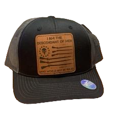 I Am The Descendant Of Men Who Would Not Be Ruled Leather Patch Mesh Ball Cap