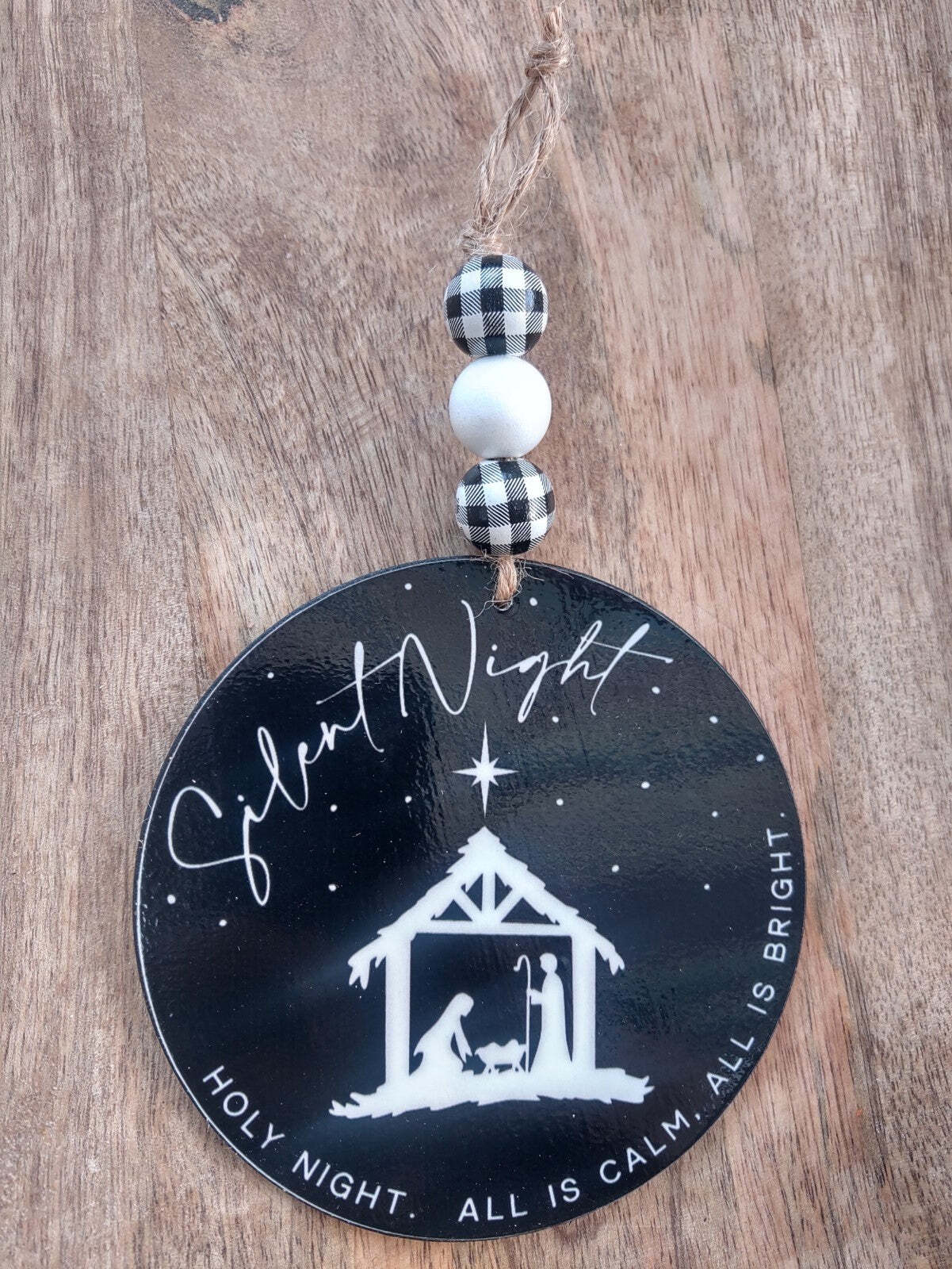 Silent Night Beaded Ornament