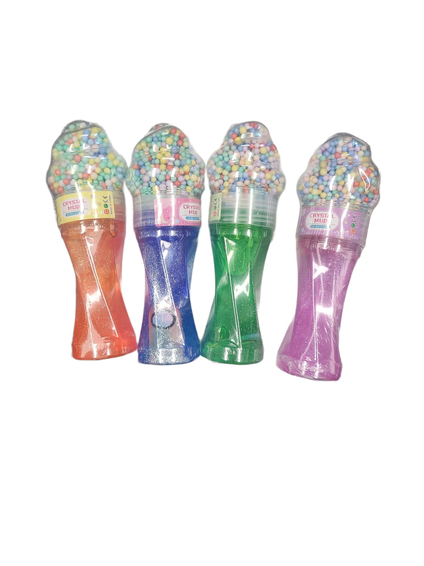 Large Glitter Slime w /Mix In Beads Topper