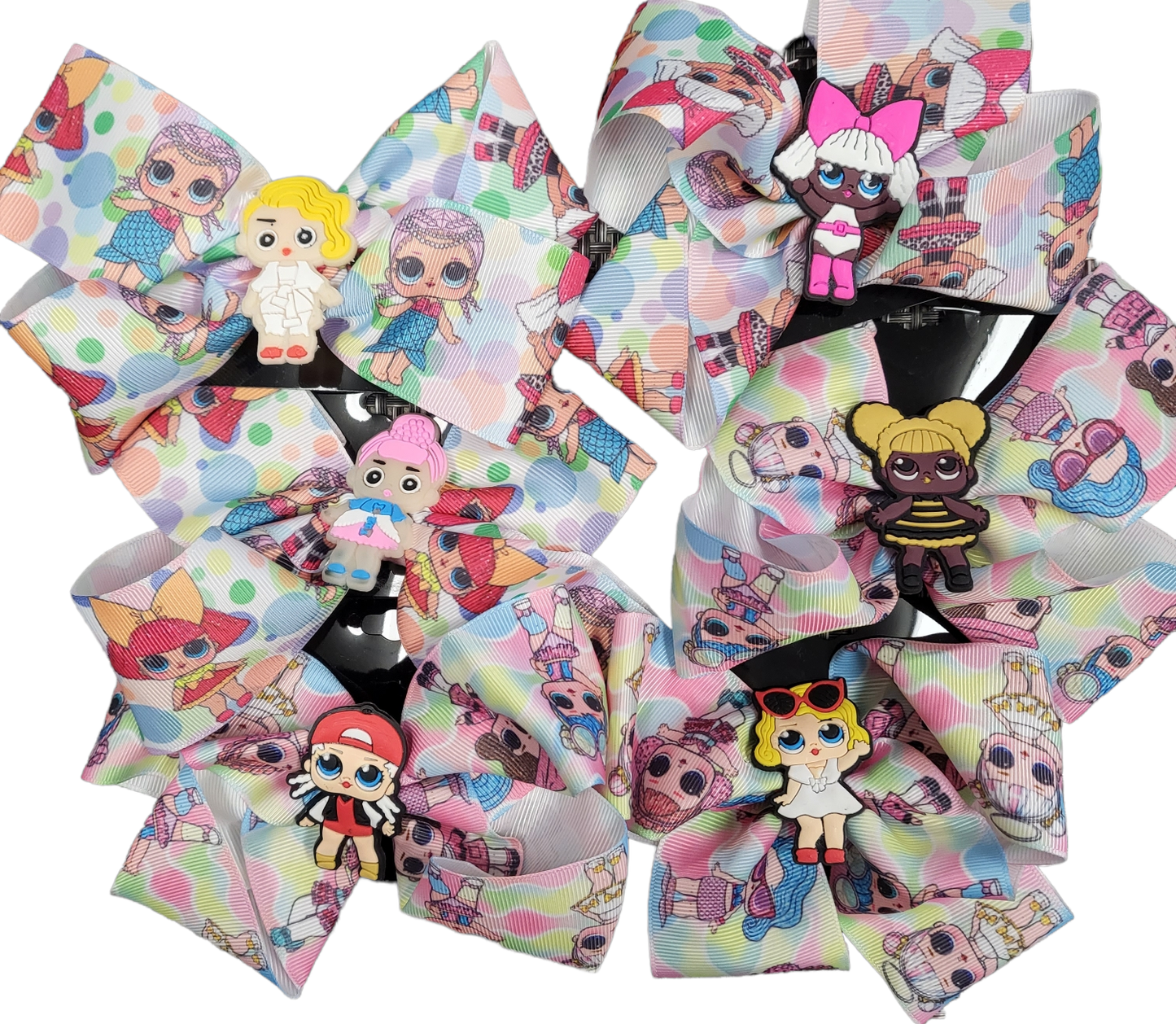 Floral print Grosgrain Bow with LOL Charm