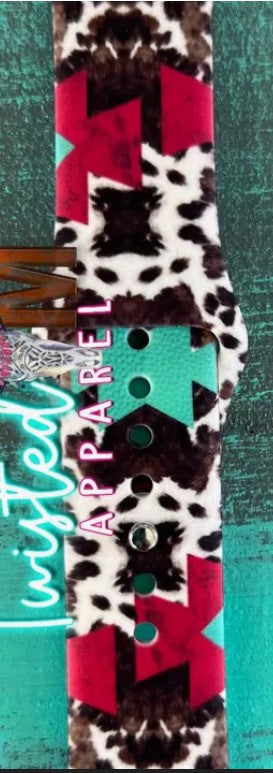 Cow Pink Turquoise Watch Band