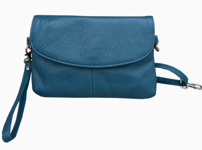 Cowhide Leather Crossbody Clutch-W005