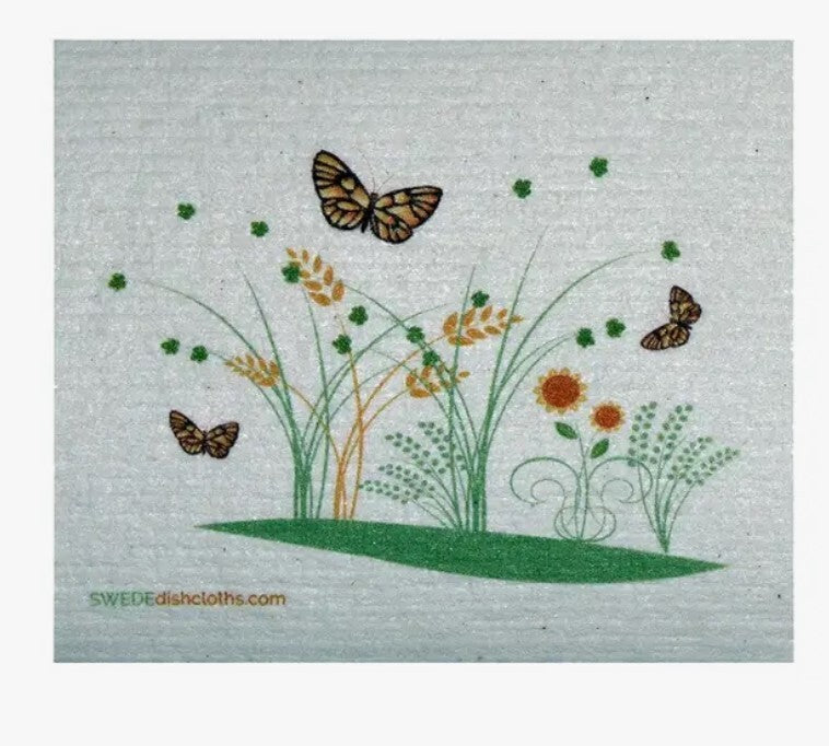 Swedish Dishcloth 3 Spring Butterflies