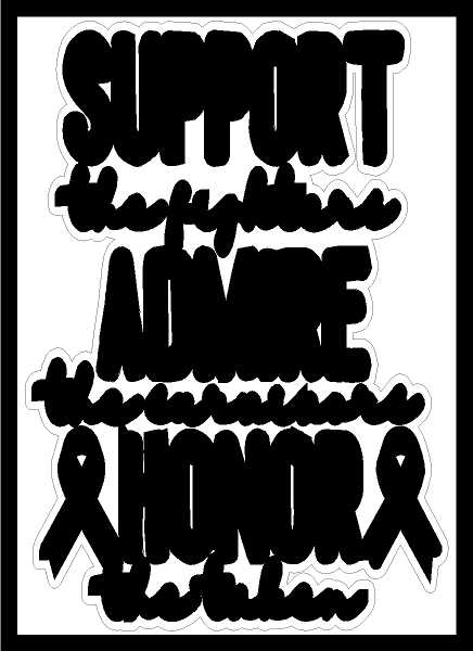 BCA Support Admire Honor Together Vinyl Decal