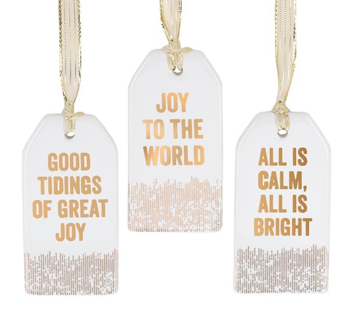 Ornament Gold Song Tag