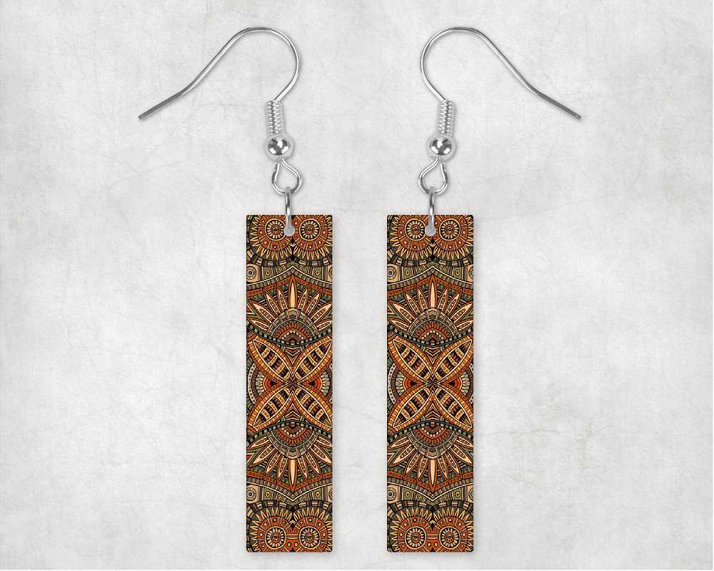 Tribal Sun Bar Earrings