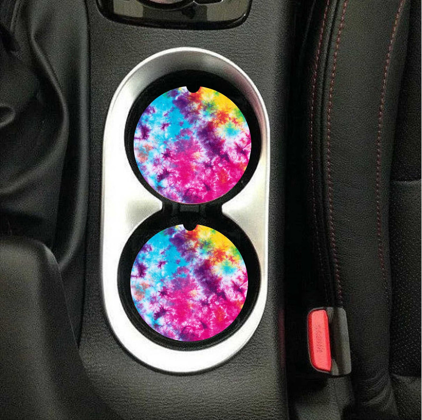 Ink Drop Tie Dye Car Coasters