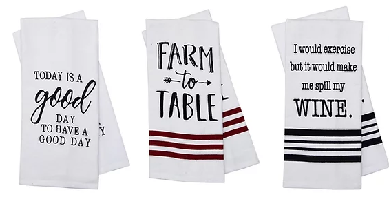 2 PK of Quote Printed Kitchen Towel