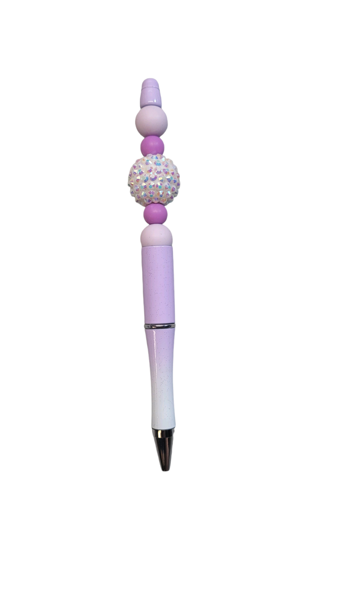 Lilac and Crystal Beaded Lilac Ombre Pen