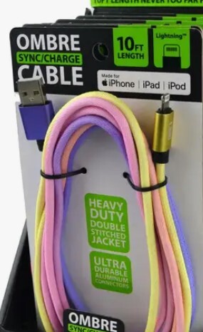 Ombre Syn/Chare Cable-10 Ft.
