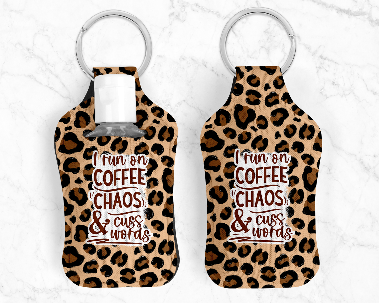 I Run On Coffee, Chaos, and Cuss Words HS Key Fob