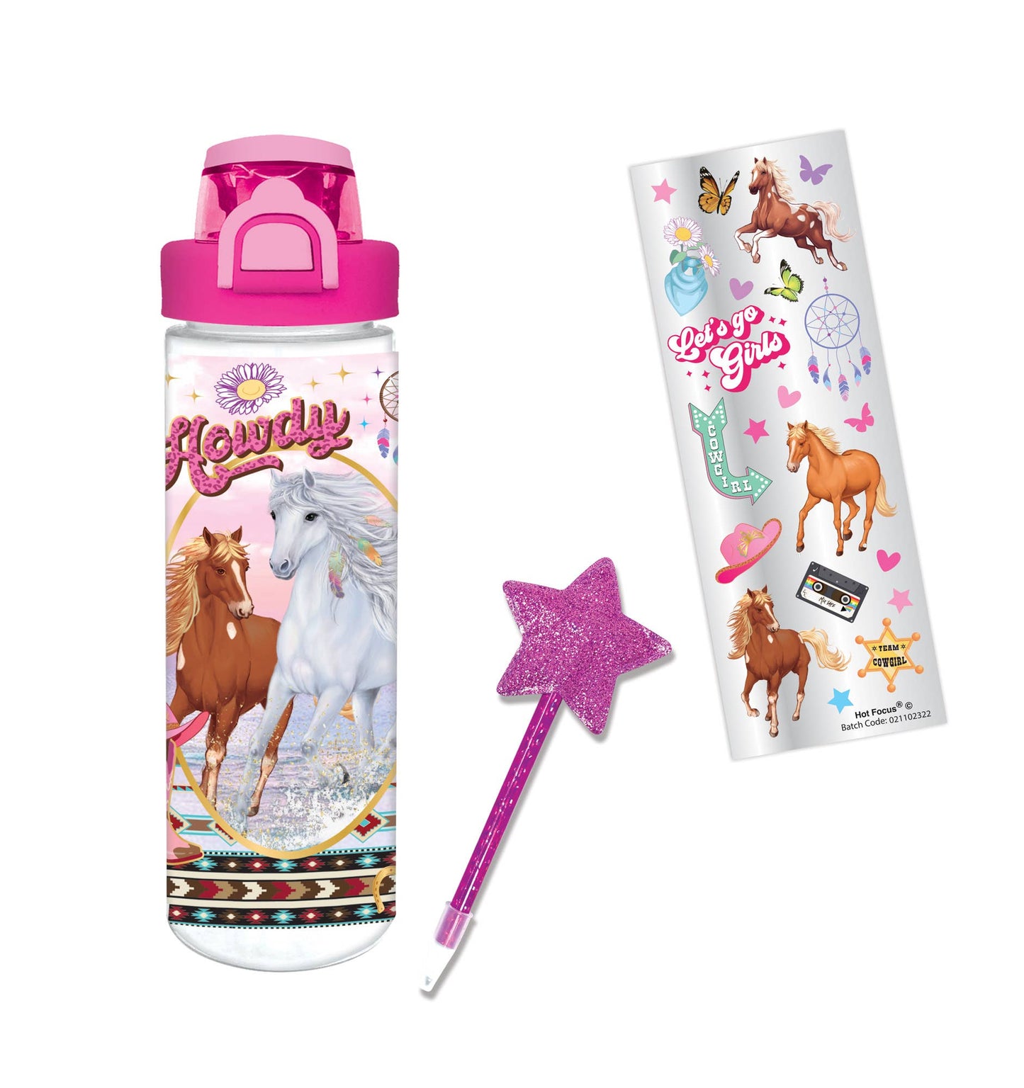 Pop-Open Water Bottle Writing Fun,Wild And Free