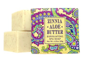 Zinnia Aloe Butter Exfoliating Spa Soap