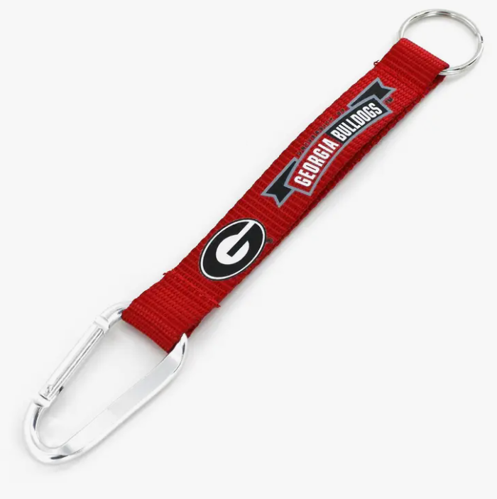 NCAA Georgia Bulldogs Carabiner Lanyard Keychain