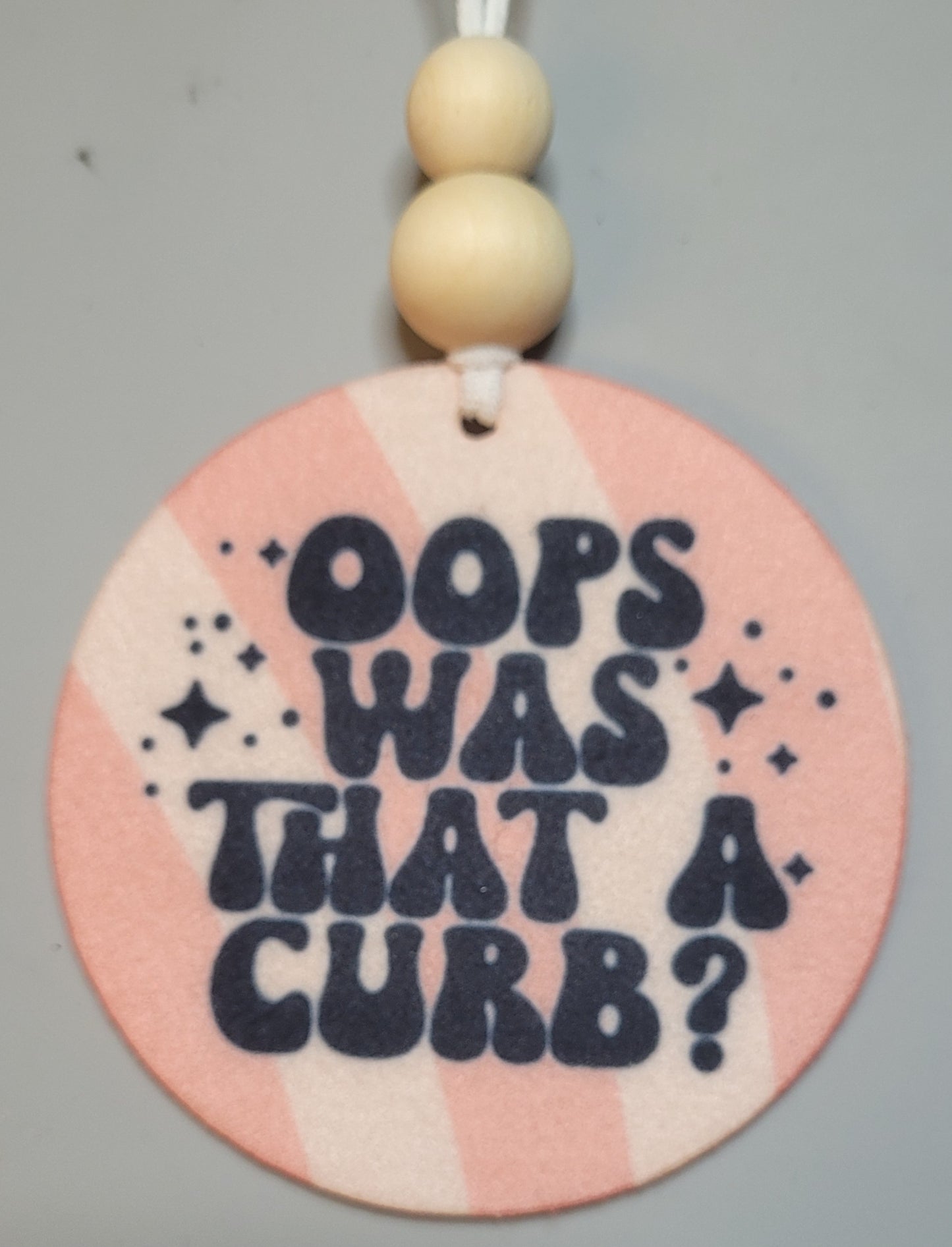 Oops Was That A Curb? Car Freshie Lemon Scent