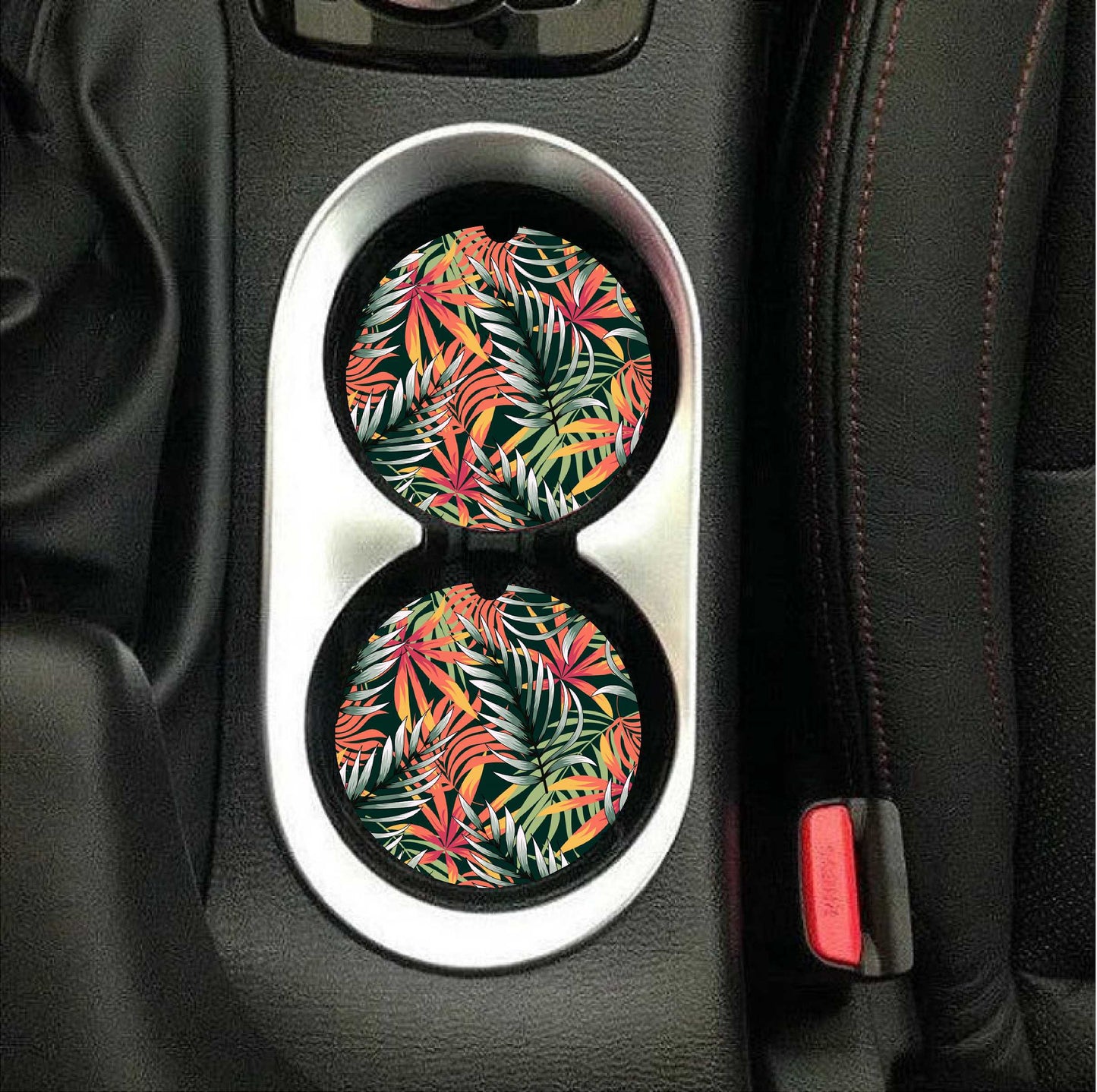 Green Jungle Car Coasters