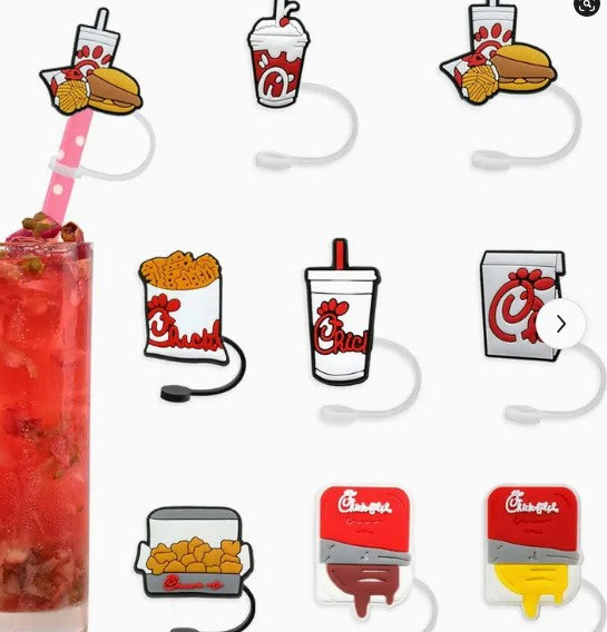 Asst. Chic-Fil-A Reusable Straw Toppers