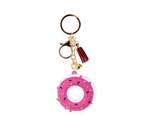 Silicone Donut Keychain with Tassel