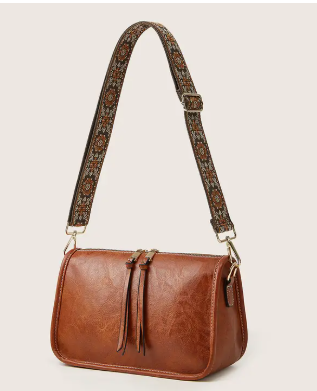Bohemian Wide Shoulder Strap Crossbody Bag