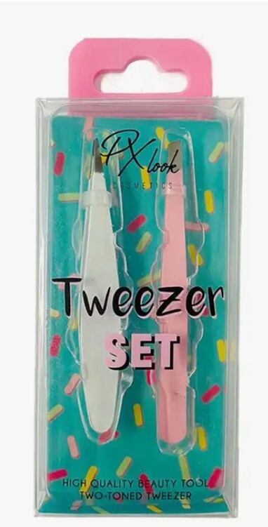 PX Look Cosmetics 2 pc Mini Tweezer Set M-238-