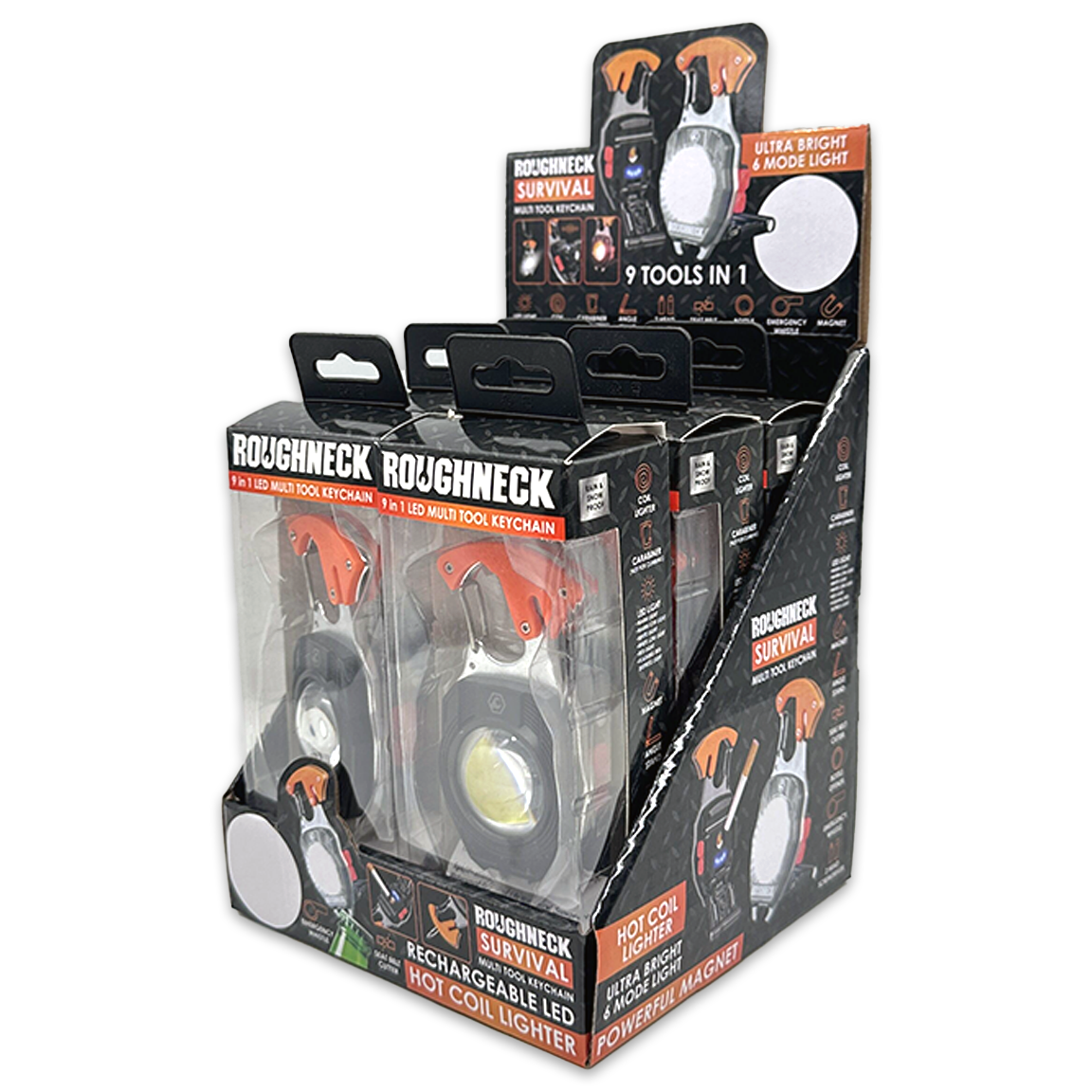 Roughneck Survival Carabiner Multi-Tool + Light