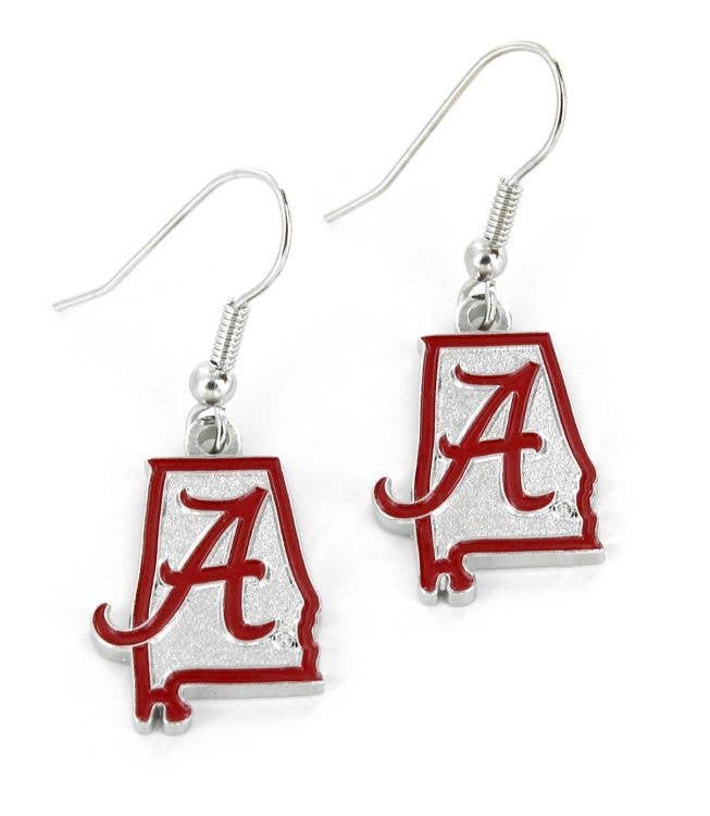 NCAA Alabama Crimson Tide State Design Earrings