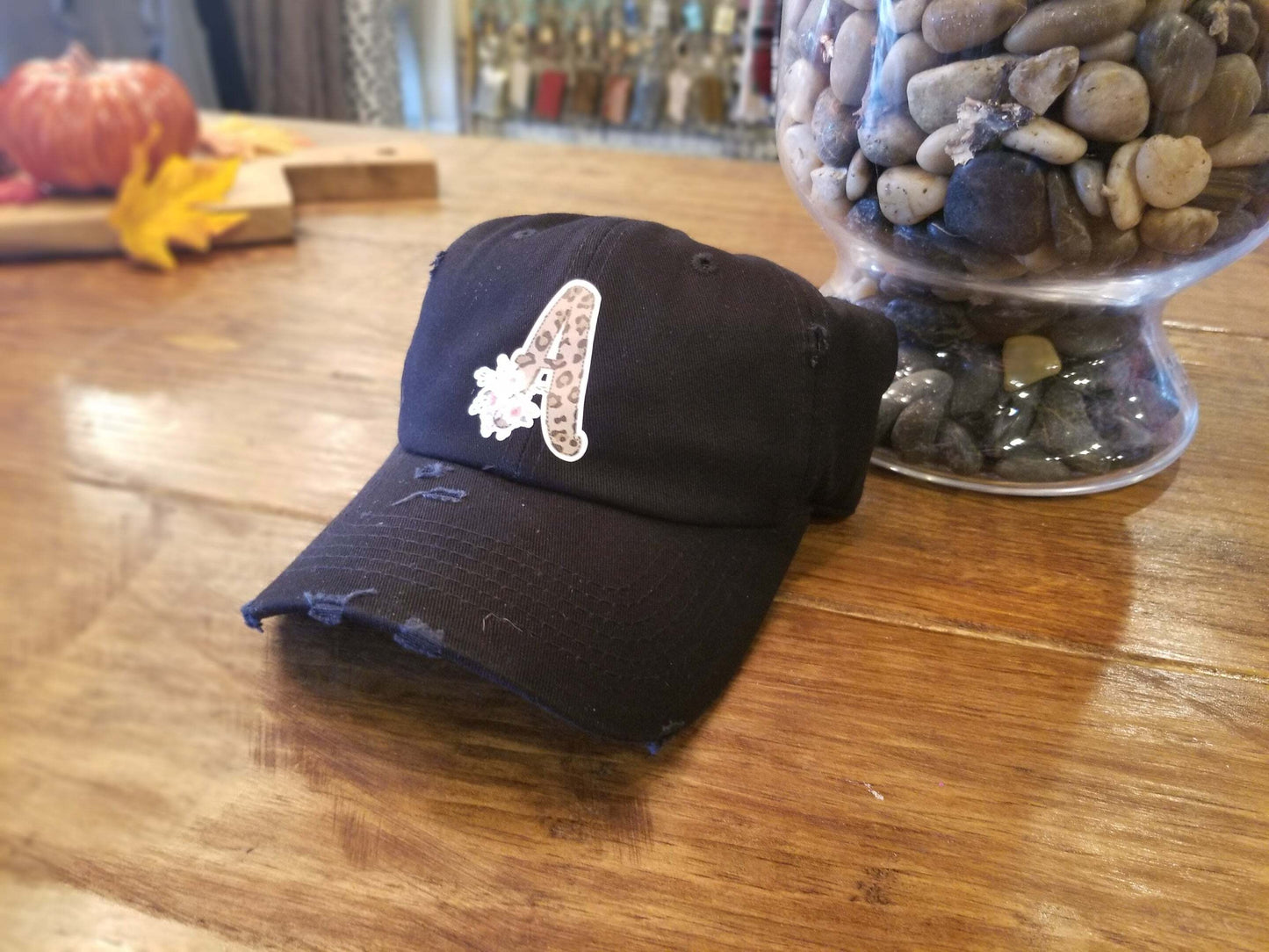 Leopard Monogram Vintage Hat