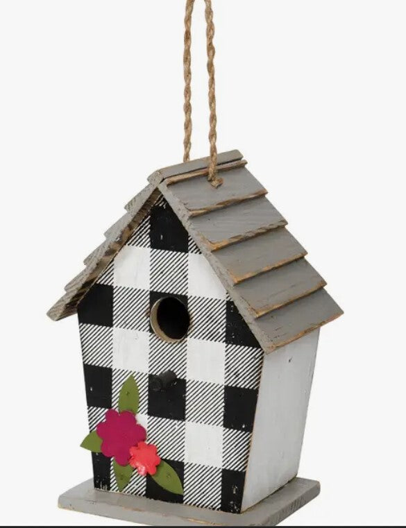 "Buffalo Plaid" Birdhouse