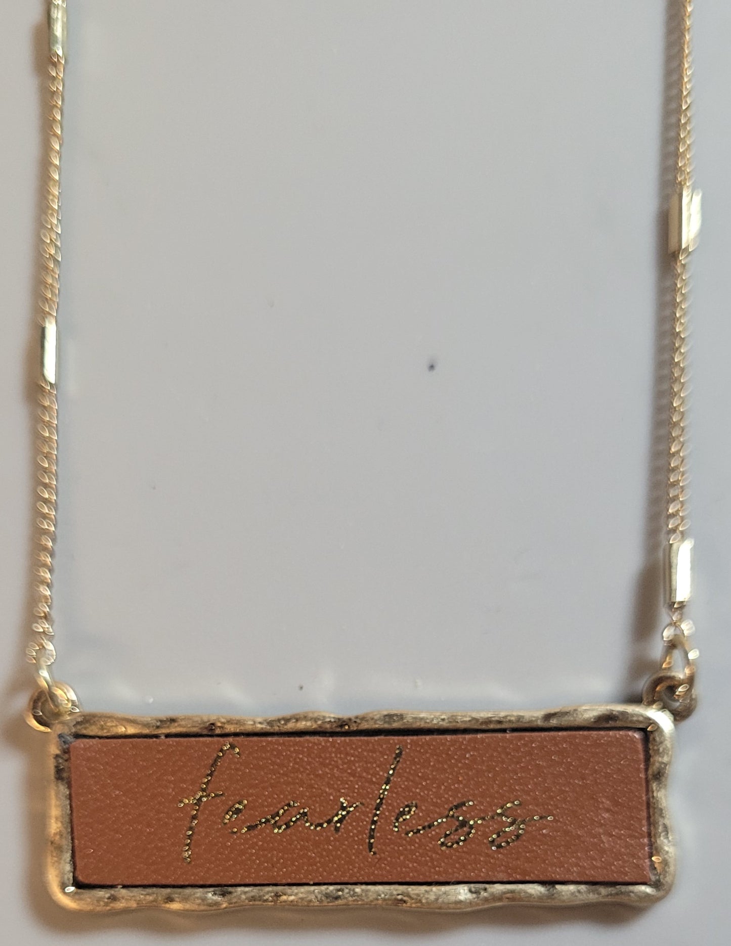 Fearless Inspirational Charm Necklace