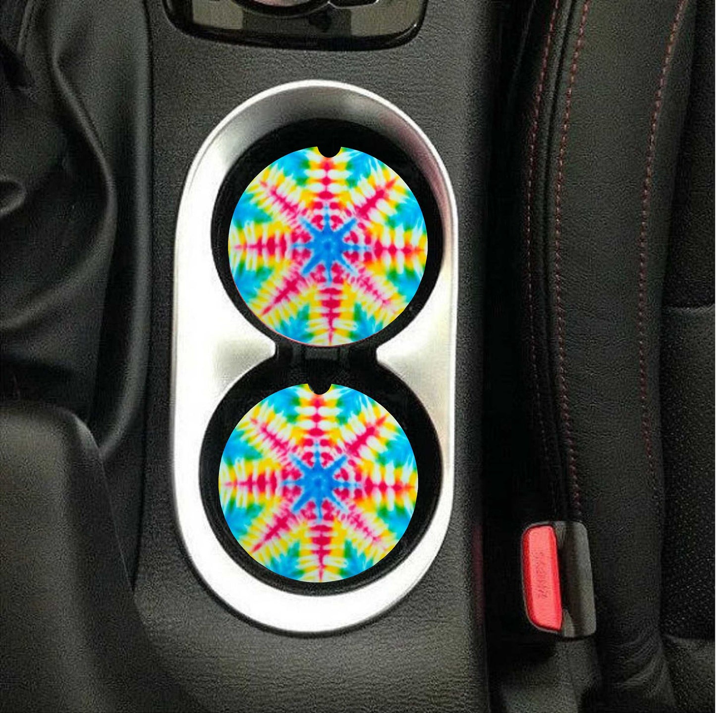 Star Tie Dye Car Coasters