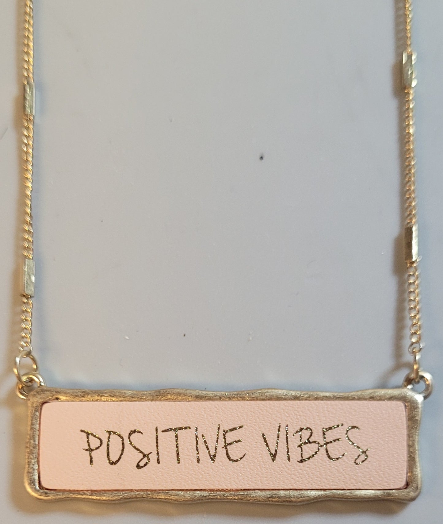 Positive Vibes Inspirational Charm Necklace