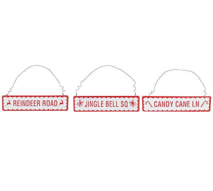 Ornament Road Sign Astd