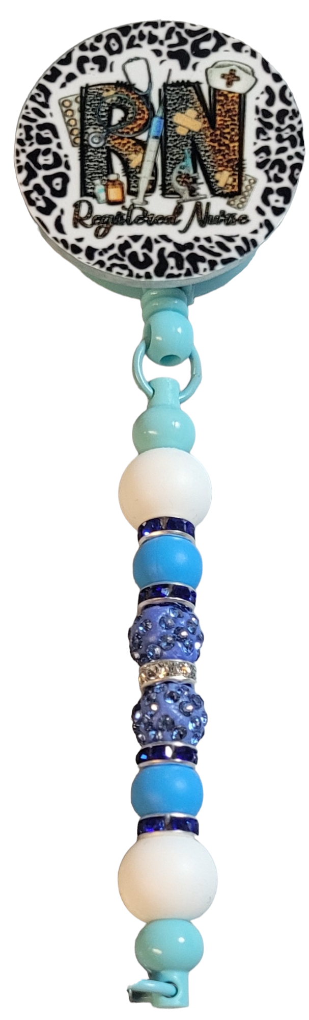 Animal Print Silicone Beaded Badge Reels-Choose Color