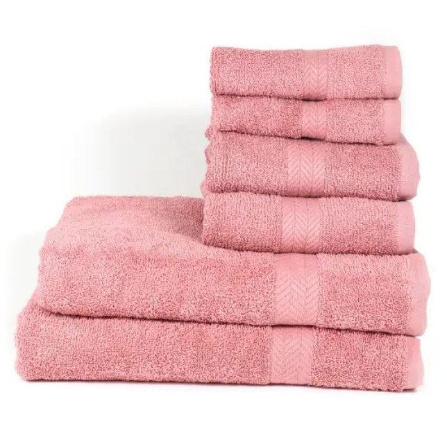 Chelsea 6 PC Rose Bathroom Towel Set