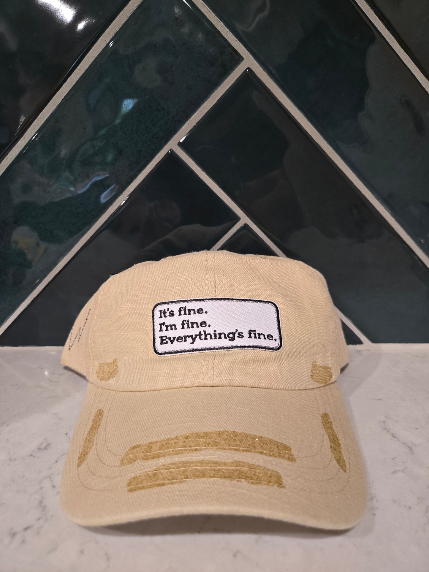 It's Fine. I'm Fine. Everything's Fine. Patch Baseball Cap
