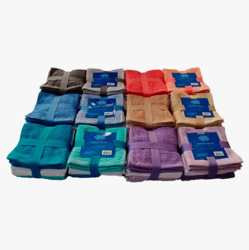 Pack of 6 Campbell Ramsey Washcloths 12x12