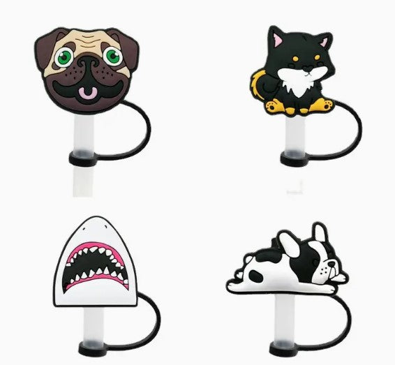 Cute Character Silicone Straw Topper