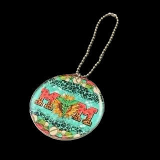 Animal Print Mom Sunflower Caduceus Car Charm