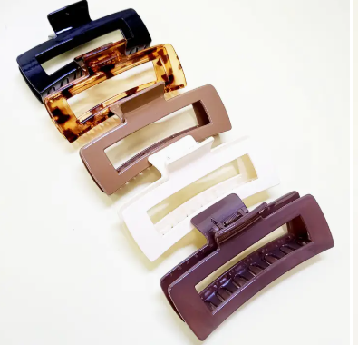 Large Size Dark Color Glossy Hair Claw Clip