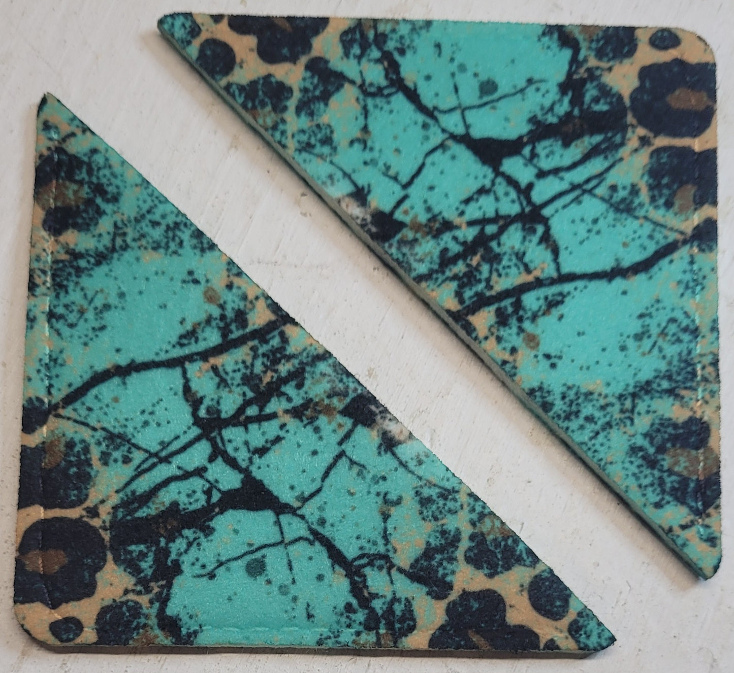 Set of Two Leopard & Turquoise Corner Bookmark