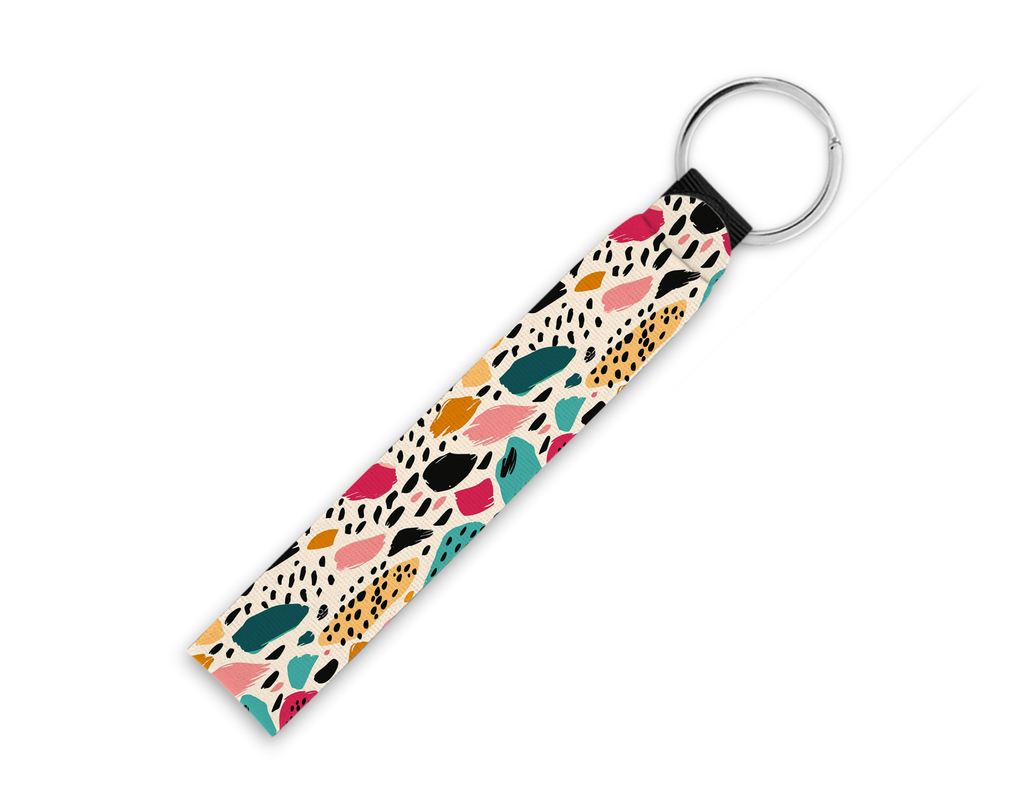 Funky Abstract Leopard Neoprene Key Fob