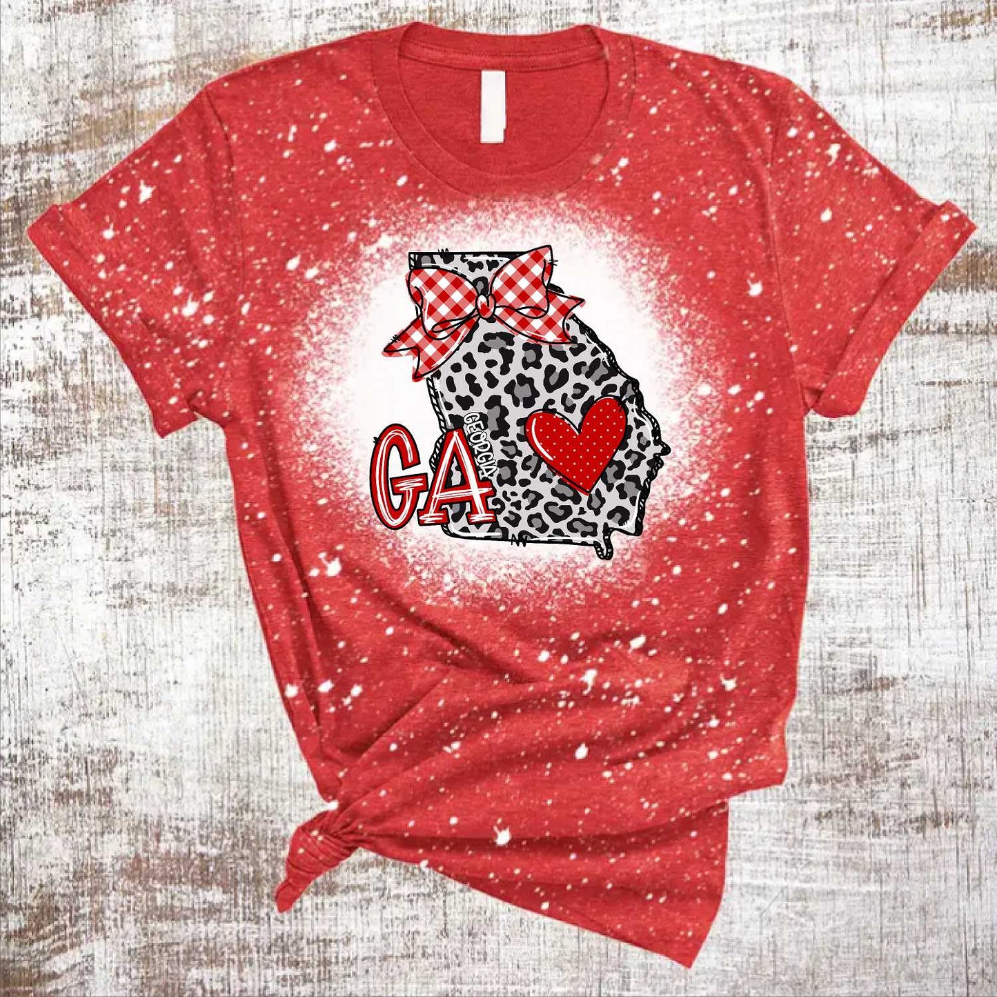 Animal Print Doodle State Georgia T Shirt