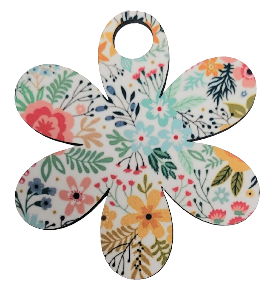 Wildflower Whimsy Floral MDF Tumbler Topper