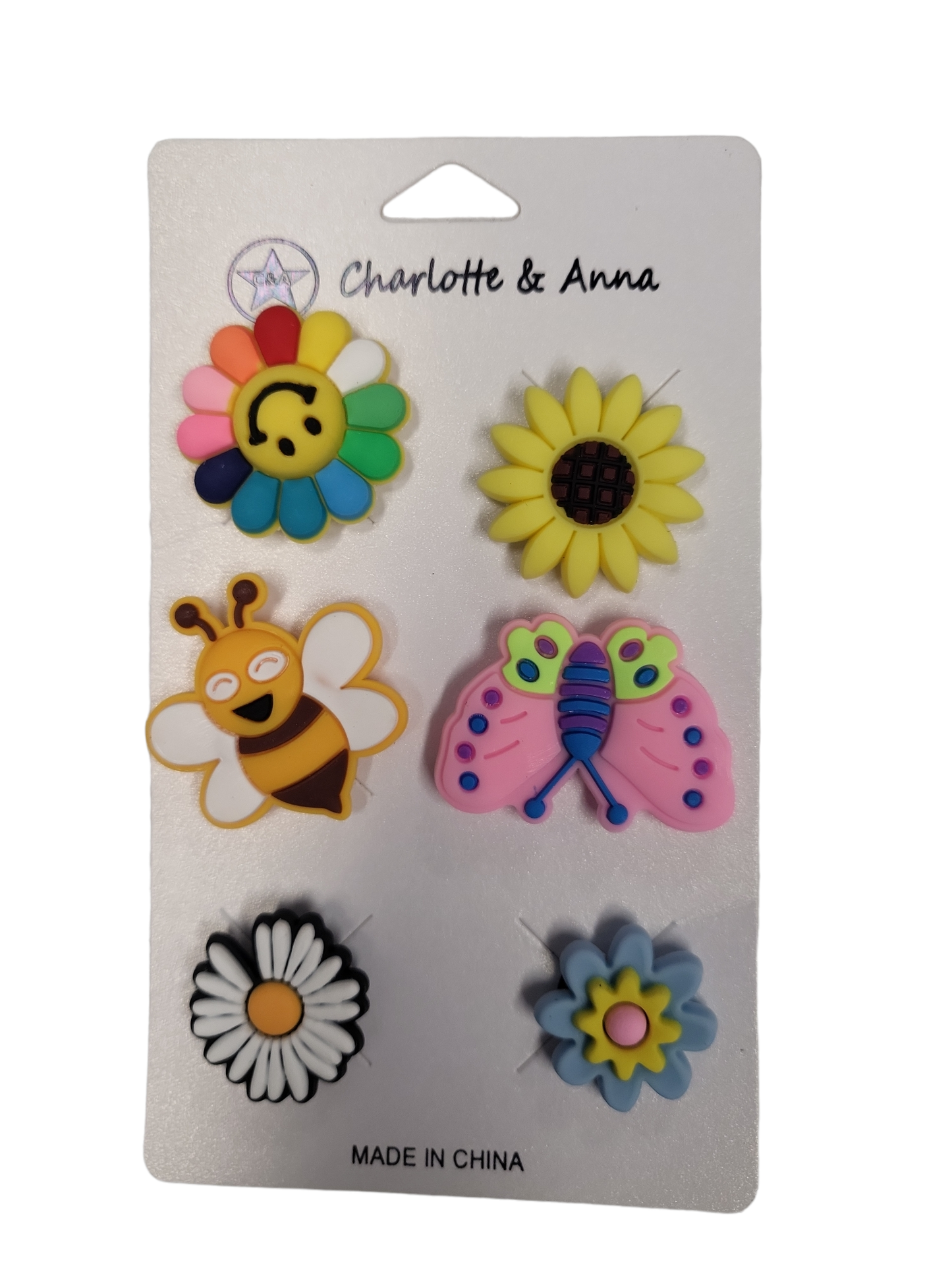 Flowers and Friends Croc Charms Set