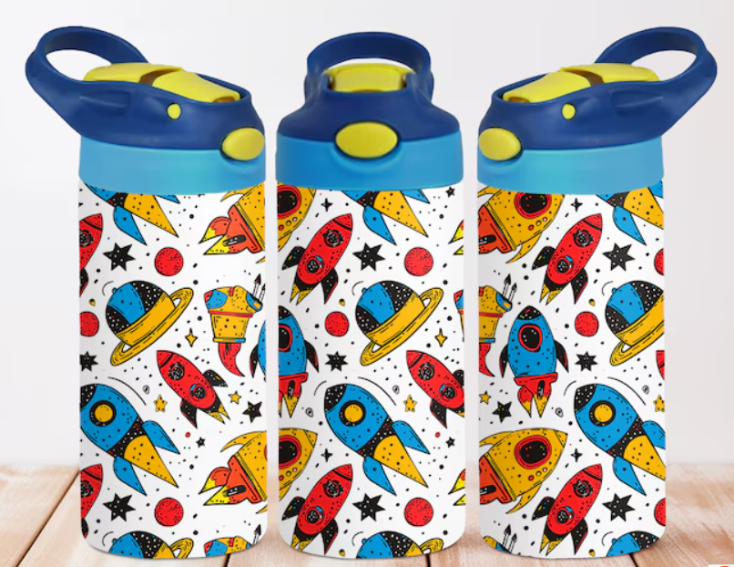 Flying Rockets 12 oz . Flip Top Tumbler