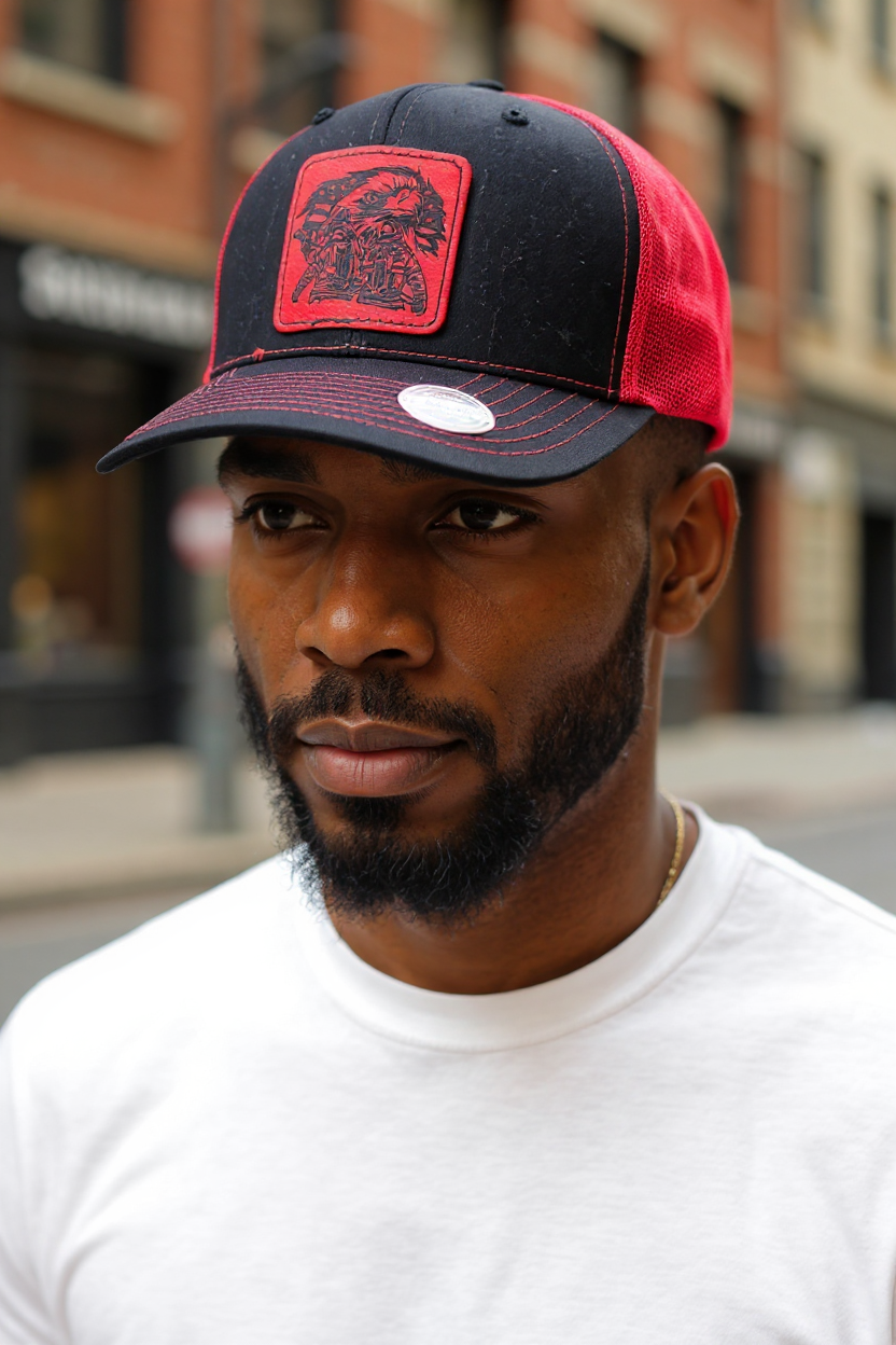 American Fire Fighter 6 Panel Mesh Ball Cap