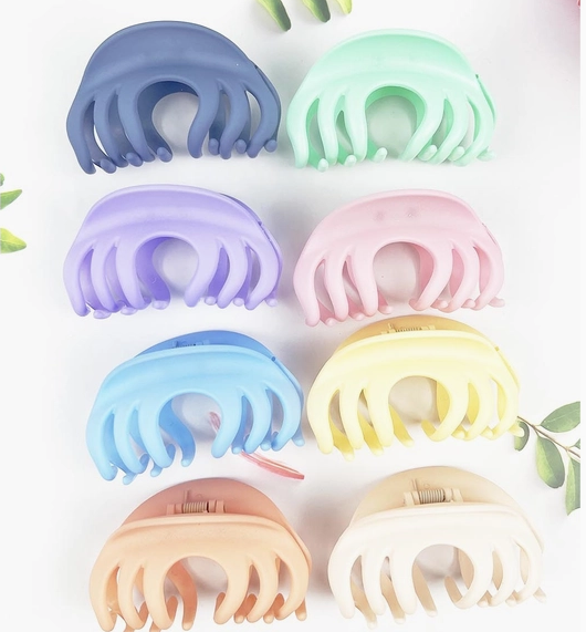 Pastel Color Octopus Interlocking Jaw Hair Claw