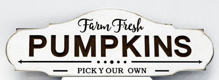 Farm Fresh Pumpkins Sign
