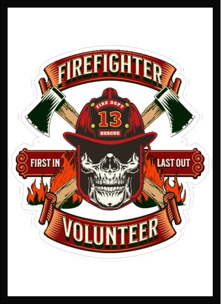 Volunteer Fire Fighter Vinyl Decal
